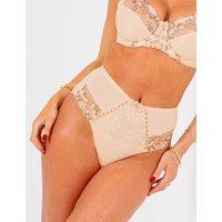Pour Moi Sofia Lace Embroidered Full Briefs Beige