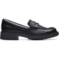 Leather Chunky Block Heel Loafers