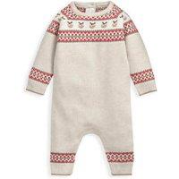 Fairisle Christmas Knitted Romper (0-18 Mths)