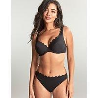 Panache Spirit Textured Hipster Bikini Bottoms Black