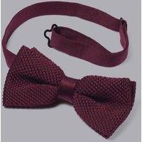 Textured Pure Silk Knitted Bow Tie