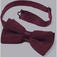 Textured Pure Silk Knitted Bow Tie