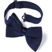 Textured Pure Silk Knitted Bow Tie