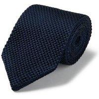 Slim Textured Pure Silk Knitted Tie