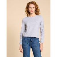 White Stuff Cotton Rich T-Shirt Grey