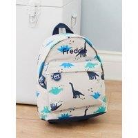 Personalised Grey Dinosaur Mini Backpack