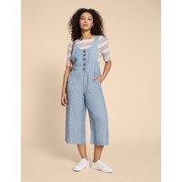 Pure Linen Cropped Dungarees