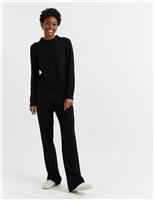 Chinti & Parker Wool Rich Cropped Jumper with Cashmere Navy