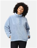 Regatta Zeeke Fluffy Funnel Neck Fleece Blue