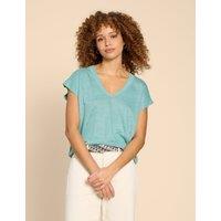Pure Linen V-Neck T-Shirt