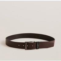 Leather Textured Rectangular Buckle Belt