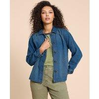 White Stuff Denim Relaxed Jacket Med Blue Denim