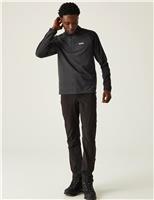 Colour Block Funnel Neck Half Zip Jumper