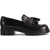 Leather Tassel Flatform Loafers