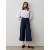Finery London Elasticated Waist Wide Leg Culottes Navy