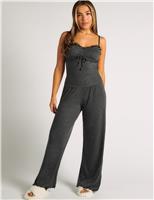 Frill Ribbed Pyjama Set