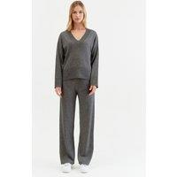 Chinti & Parker Wool Rich Relaxed Jumper with Cashmere Dark Grey