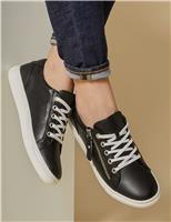 Leather Zip Up Trainers