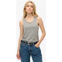 Superdry & Co Cotton Rich Scoop Neck Tank Top Grey
