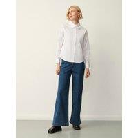 Cotton Rich Frill Peter Pan Collar Shirt