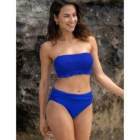 Pour Moi Free Spirit Fold Over High-Leg Bikini Bottoms Blue