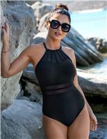 Pour Moi Beach Bound High Neck Swimsuit Black