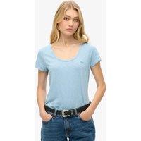 Superdry & Co Cotton Rich Scoop Neck T-Shirt Blue