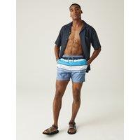 Loras Quick Dry Pocketed Striped Swim Shorts