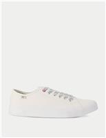 Lady Marine Canvas Lace Up Pumps