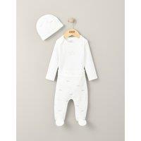 3pc Pure Cotton Whale Outfit (7lbs-6 Mths)