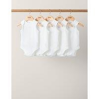 Mamas & Papas 5 Pack Pure Cotton Bodysuits (7lbs-2 Yrs) White