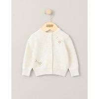 Pure Cotton Floral Knitted Cardigan (7lbs-1 Yrs)