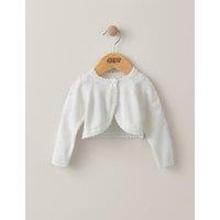 Pure Cotton Embroidered Cardigan (0-3 Yrs)