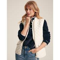 Joules Textured Quilted Gilet White