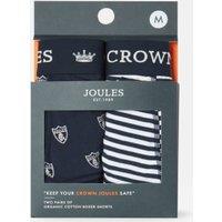 2pk Cotton Rich Crown Joules Slogan Boxers