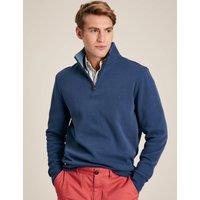 Pure Cotton Funnel Neck Half Zip Jumper