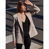 Relaxed Double Breasted Longline Blazer