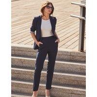 Side Button Slim Fit Tapered Trousers