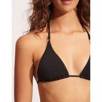 Sea Dive Textured Triangle Bikini Top