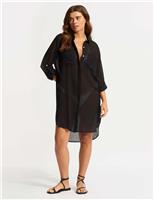 Pure Cotton Beach Cover Up Shirt