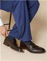 Jones Bootmaker Russell Leather Penny Loafers Dark Brown