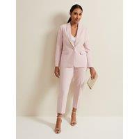 Cotton Blend Single Breasted Blazer