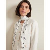Bow Print Skinny Scarf