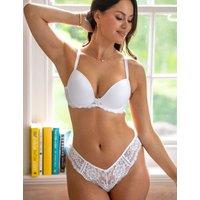 Pour Moi Fleur All Over Lace Bikini Knickers White