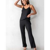 Pour Moi Sofa Loves Lace Pyjama Bottoms Black