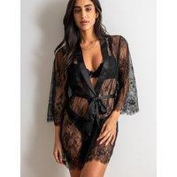 For Your Eyes Only Floral Lace Short Robe