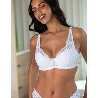 Pour Moi Fleur Lace Lightly Padded Total Support Bra White