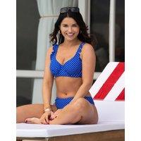 Pour Moi Sicily Polka Dot Wired Bikini Top Blue Mix
