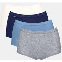 Sloggi 4pk Basic+ Cotton Rich Full Briefs Grey Mix