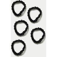 M&S Satin Mini Scrunchies Black